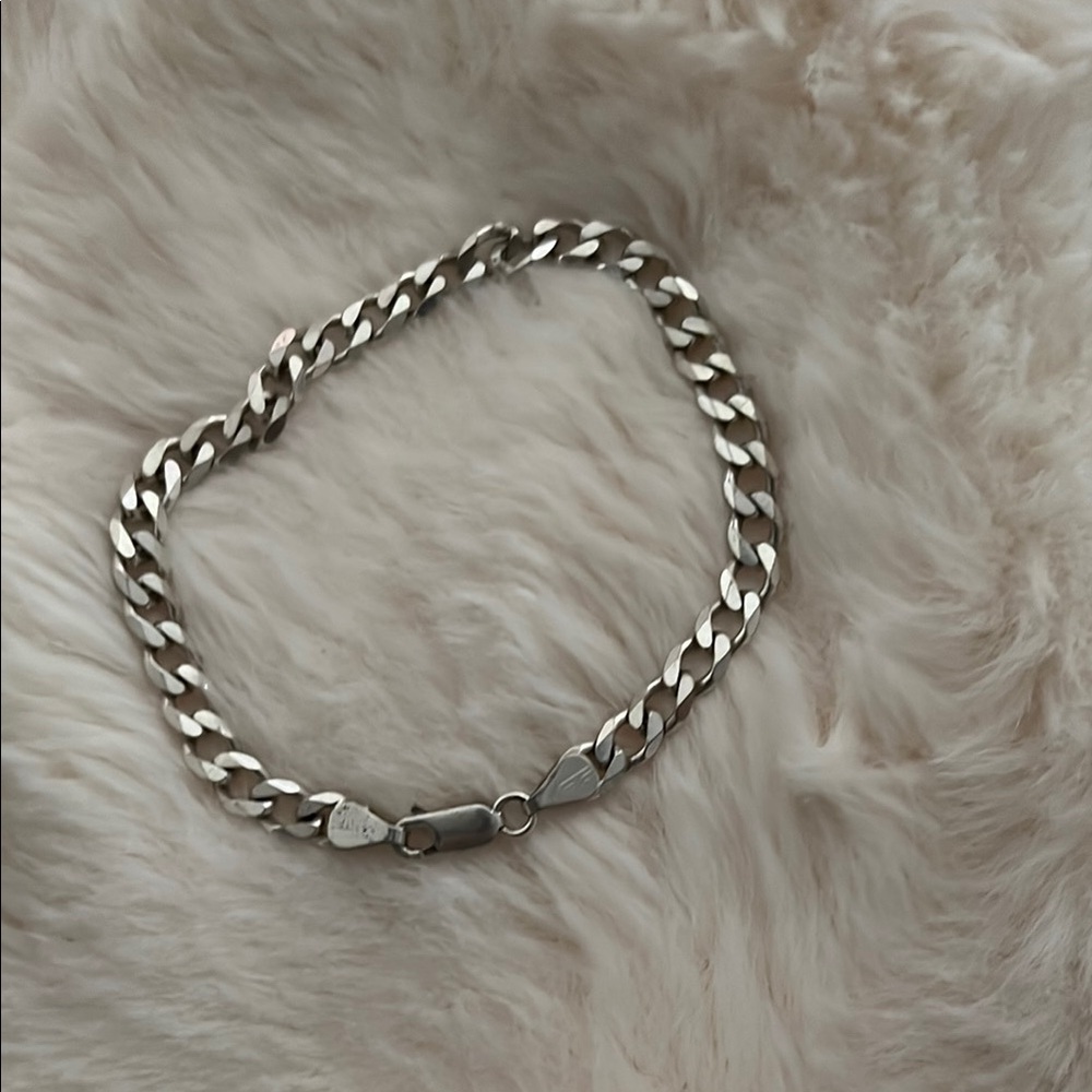 Men's Silver Chain Bracelet